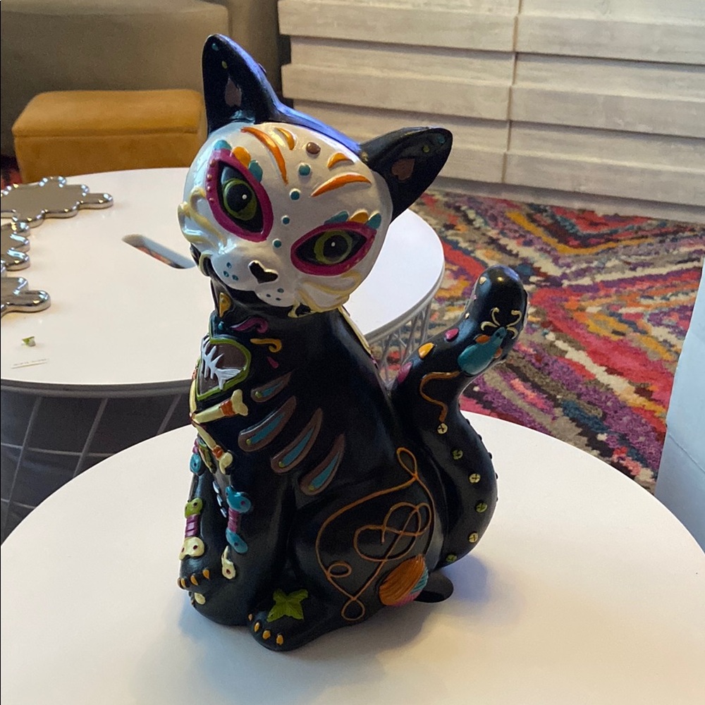 Colorful Ceramic Cat Figurine